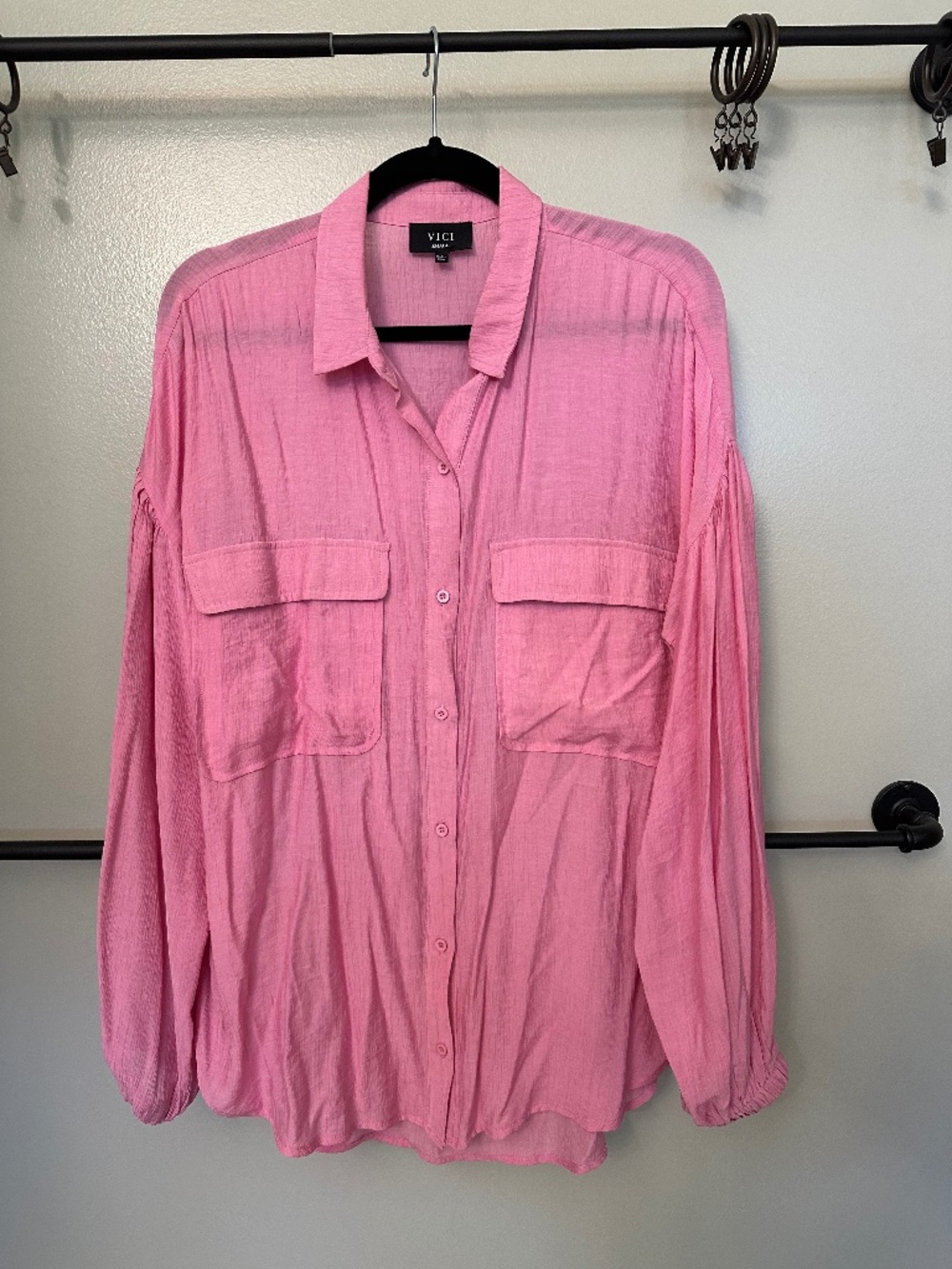 Vici Pink Button Down